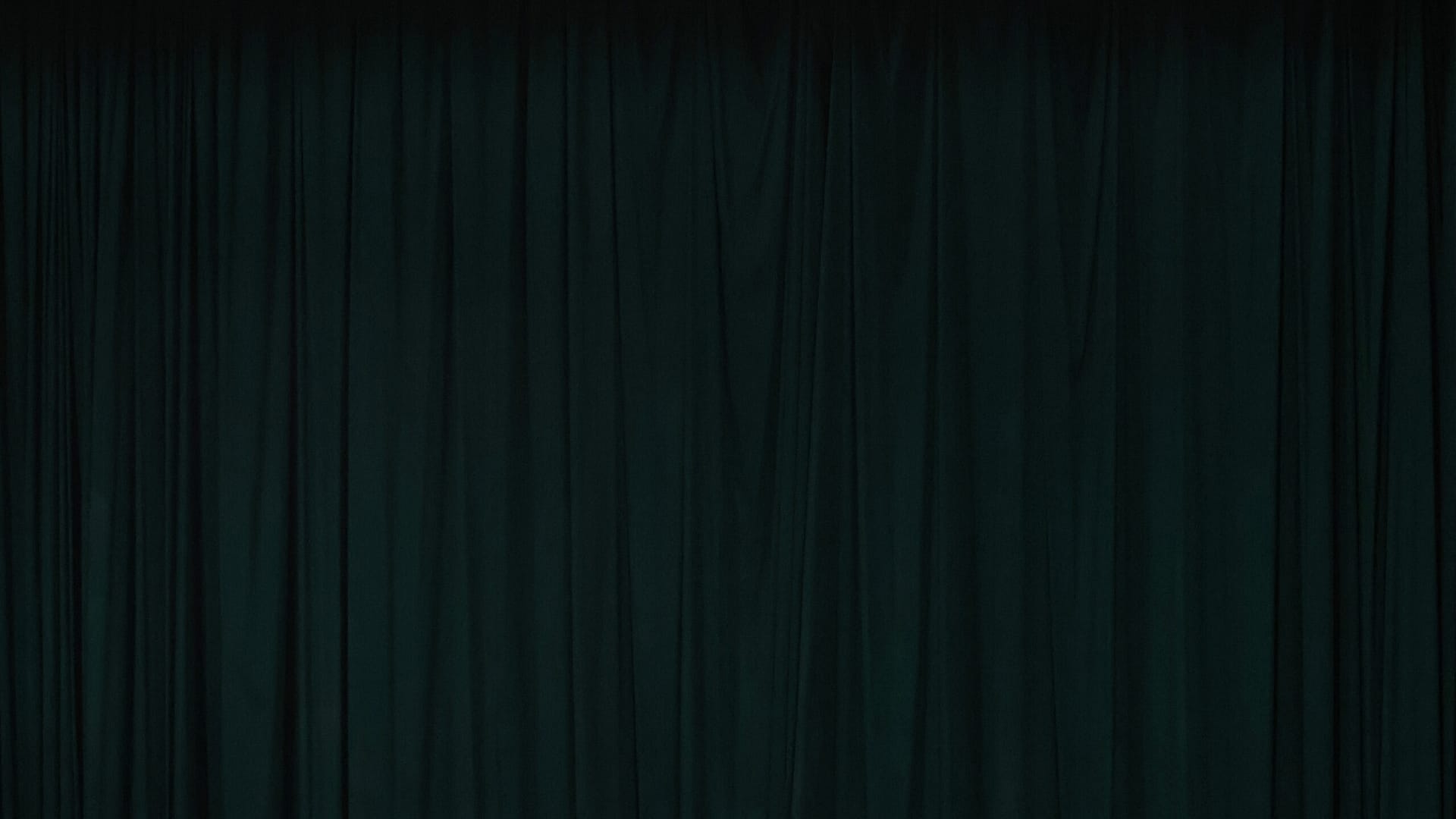 Dunkelgrüner Bühnenvorhang der Silberseehalle